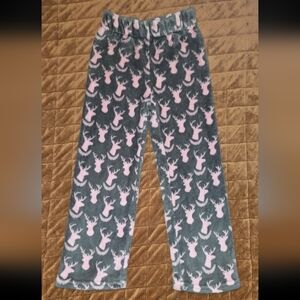 Bass Pro Shops Fleece Pajama Lounge Pants Deer Print XS